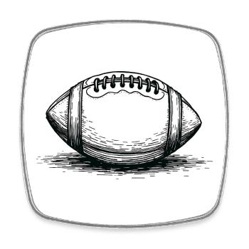 Vintage American Football Ball Sportsman - Square fridge magnet - white - Front