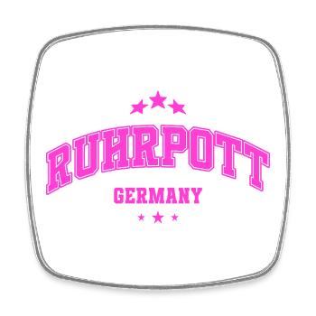 Ruhrpott Neon Look Streetwear Germany - Square fridge magnet - white - Front