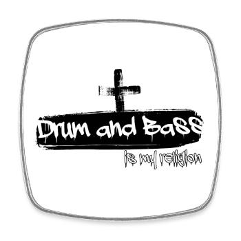 Drum and Bass is my Religion - Drum and Bass , DnB - Square fridge magnet - white - Front
