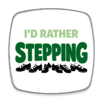 Irish Dance Step-dancing Celtic Fan - Square fridge magnet - white - Front