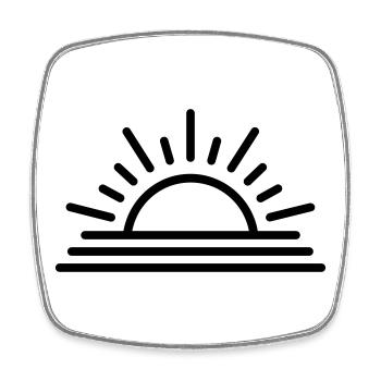 sunset - Square fridge magnet - white - Front