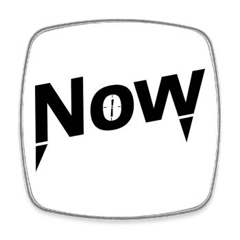 NOW - Jetzt Motivation Sport - Viereckiger Kühlschrankmagnet - Weiß - Vorne