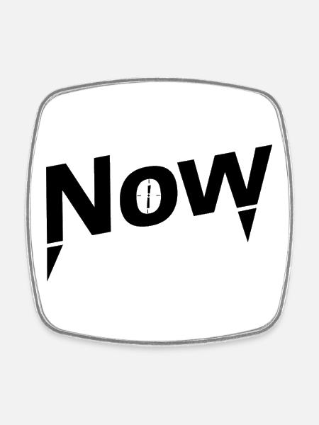NOW - Jetzt Motivation Sport - Square fridge magnet - white
