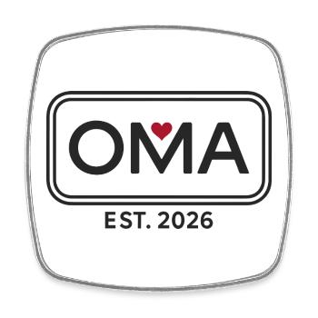 OMA EST. 2026 Proud Grandmother Announcement - Square fridge magnet - white - Front