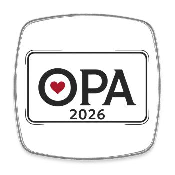 OPA 2026 Proud Grandpa Announcement - Square fridge magnet - white - Front
