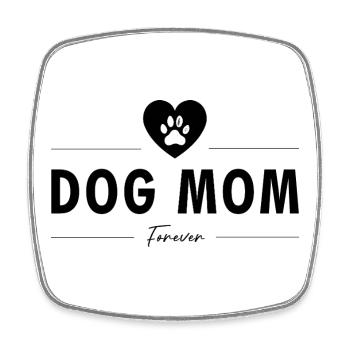 Maman du chien (Noir) - Magnet carré - blanc - Devant