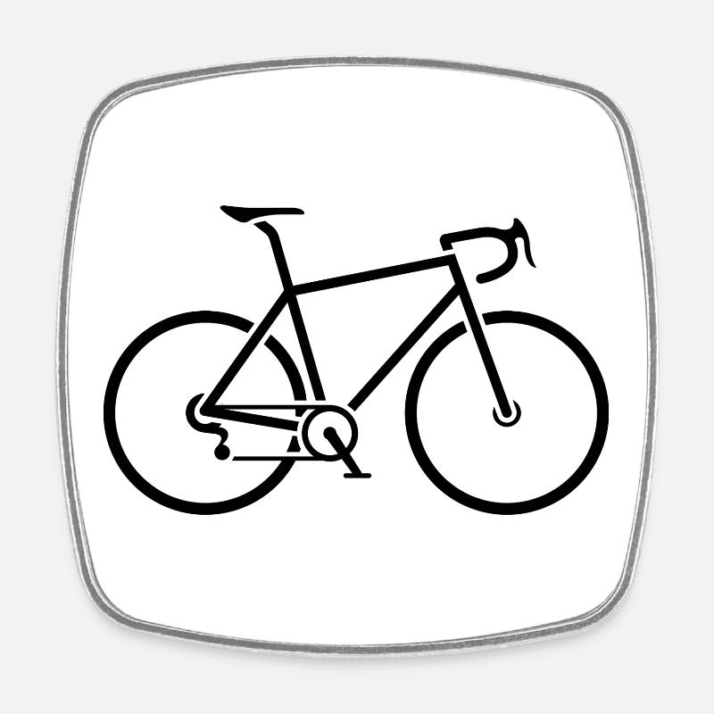 Coureur - Magnet carré - blanc