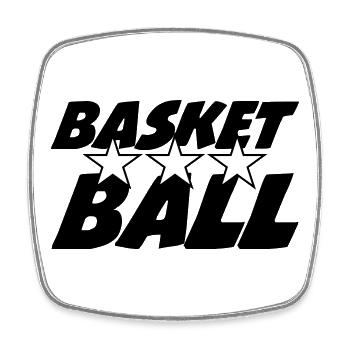 Basketball / Basketball / Basktet-Ball / Sport - Viereckiger Kühlschrankmagnet - Weiß - Vorne