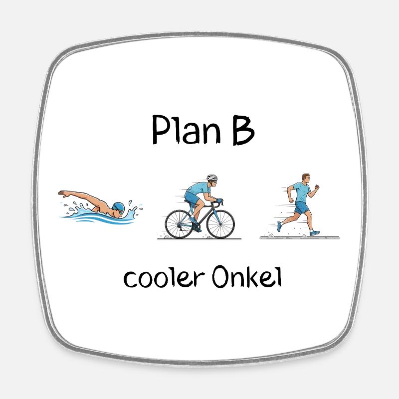 Oncle cool - Magnet carré - blanc