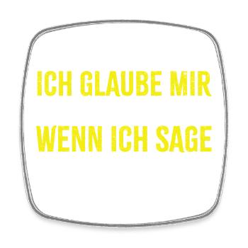 Nur ein Bier (glaub ich selbst nicht) - Viereckiger Kühlschrankmagnet - Weiß - Vorne