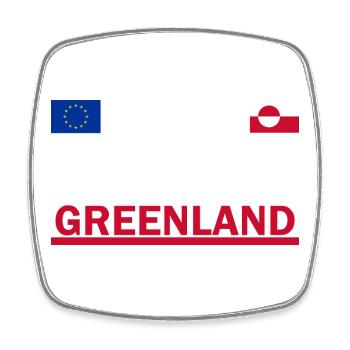 I support Greenland - Greenland - Square fridge magnet - white - Front
