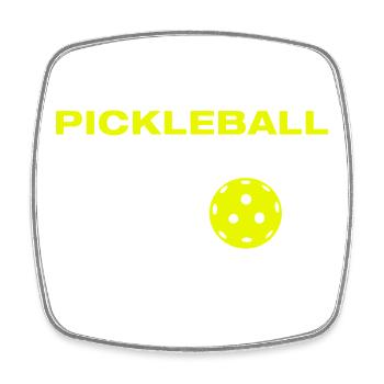 Pickleball funny pickleball player - Square fridge magnet - white - Front