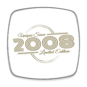 Unique 18e anniversaire Vintage 2008 Rétro - Magnet carré - blanc - Devant