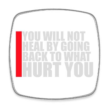 You Will Not Heal Healing Pain Let Go New - Square fridge magnet - white - Front