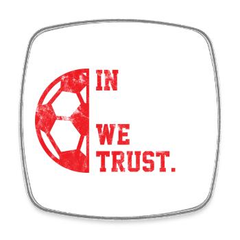 In Denmark we trust - Square fridge magnet - white - Front