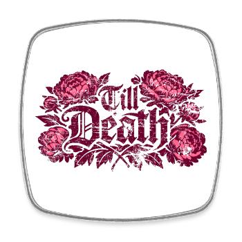 Till Death Florale Gothic | Valentins Tag - Viereckiger Kühlschrankmagnet - Weiß - Vorne