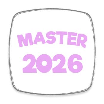 Master 2026 Graduation Graduation - Square fridge magnet - white - Front