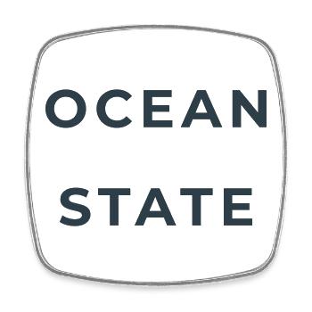 OCEAN STATE - Magnet carré - blanc - Devant