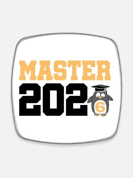 Master 2026 Diplôme - Magnet carré - blanc