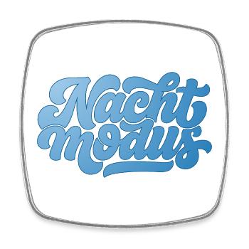 Nachtmodus - Viereckiger Kühlschrankmagnet - Weiß - Vorne