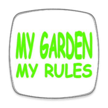 Garten - Viereckiger Kühlschrankmagnet - Weiß - Vorne