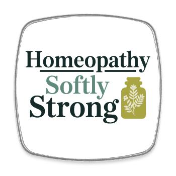 Homeopathy Softly Strong Professional Practitioner - Square fridge magnet - white - Front