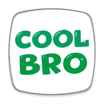 Bold Green Bro - Viereckiger Kühlschrankmagnet - Weiß - Vorne