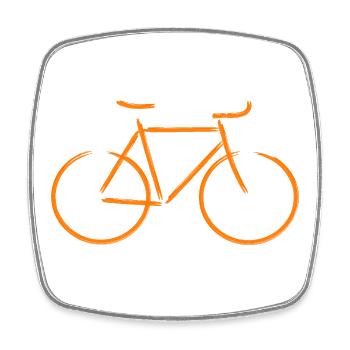Fahrrad Fahrradfahrer Geschenk - Viereckiger Kühlschrankmagnet - Weiß - Vorne