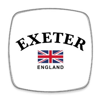 Exeter, England - Viereckiger Kühlschrankmagnet - Weiß - Vorne