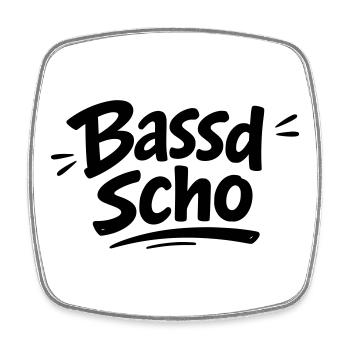 Bast_scho - Viereckiger Kühlschrankmagnet - Weiß - Vorne