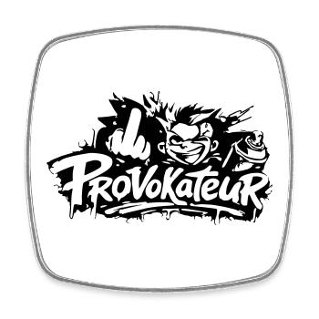 Provokateur - Viereckiger Kühlschrankmagnet - Weiß - Vorne