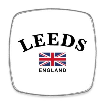 Leeds, England - Viereckiger Kühlschrankmagnet - Weiß - Vorne