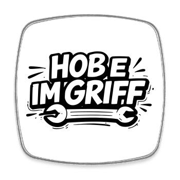 Hobe under control - Square fridge magnet - white - Front