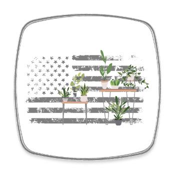 Usa Plants Plant Lover Gardener - Square fridge magnet - white - Front
