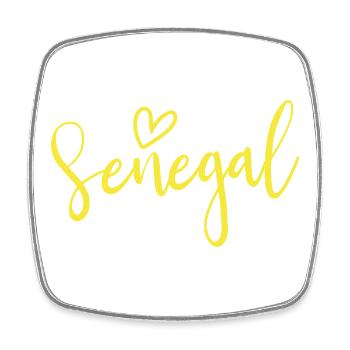 Senegal Heart Women's Love Senegal - Viereckiger Kühlschrankmagnet - Weiß - Vorne
