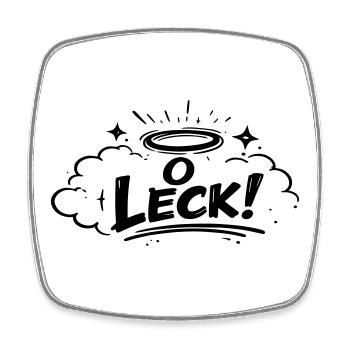 O Leck - Viereckiger Kühlschrankmagnet - Weiß - Vorne