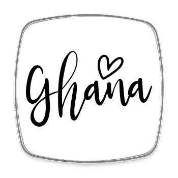 Amour des femmes du cœur du Ghana - Magnet carré - blanc - Devant