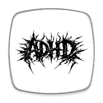adhd_kaos - Viereckiger Kühlschrankmagnet - Weiß - Vorne