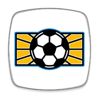 Football Pop Art Logo - Magnet carré - blanc - Devant