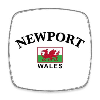 Newport, Pays de Galles - Magnet carré - blanc - Devant