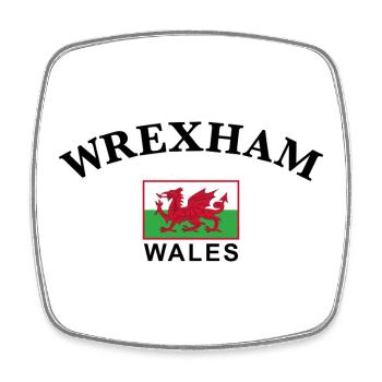 Wrexham, Pays de Galles - Magnet carré - blanc - Devant
