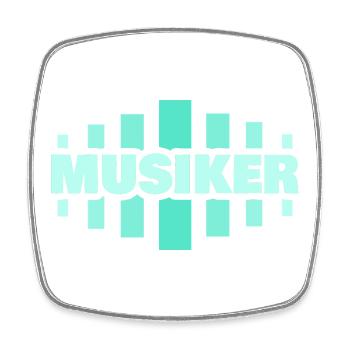 Métier Musicien - Magnet carré - blanc - Devant