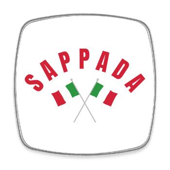 Sappada Italien Flaggen - Viereckiger Kühlschrankmagnet - Weiß - Vorne