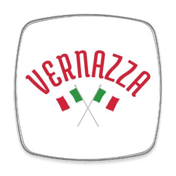 Vernazza Italian Flags - Square fridge magnet - white - Front
