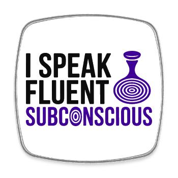 Hypnotist I Speak Fluent Subconscious Professional - Square fridge magnet - white - Front