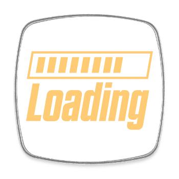 Loading - Square fridge magnet - white - Front