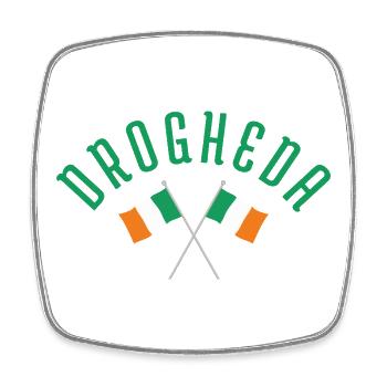 Drapeau irlandais croisé de Drogheda - Magnet carré - blanc - Devant
