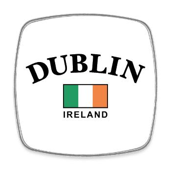 Dublin, Irland - Viereckiger Kühlschrankmagnet - Weiß - Vorne
