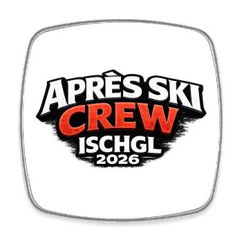 Apres Ski Crew Ischgl 2026 Outfit - Viereckiger Kühlschrankmagnet - Weiß - Vorne