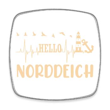 Norddeich MOIN Wadden Sea North Sea Holiday - Square fridge magnet - white - Front